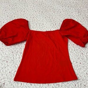 Read puff sleeves, H&M fancy shirt